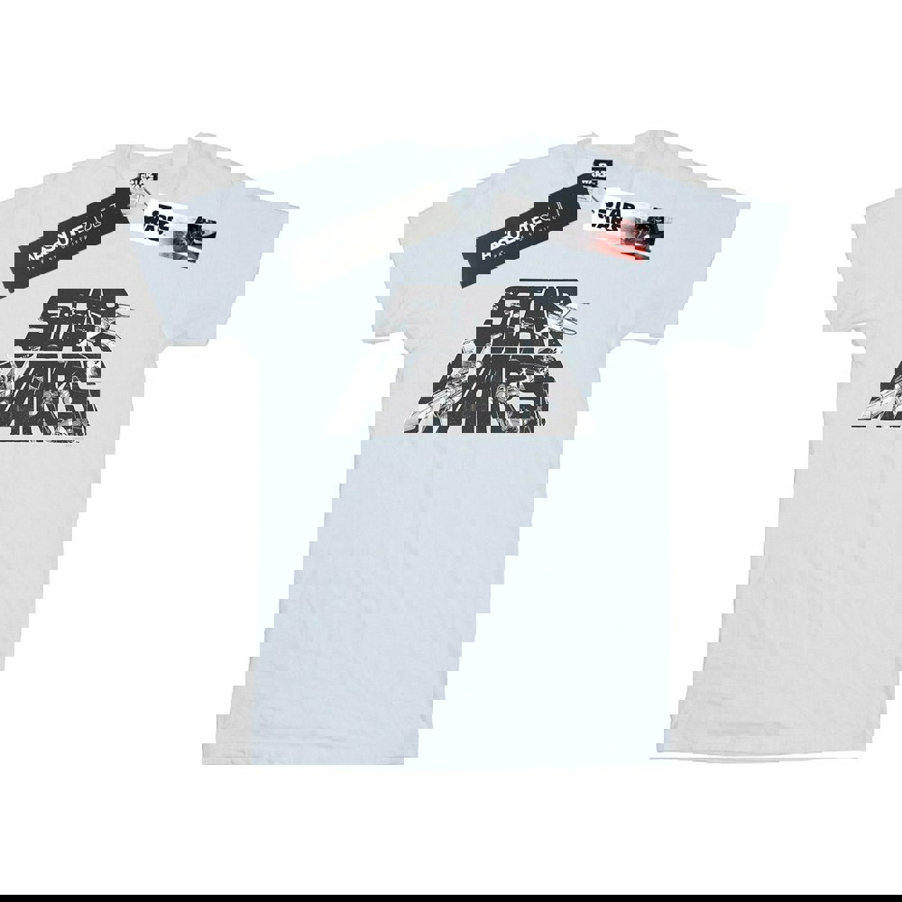 Star Wars Womens/Ladies Logo Space Sketch Cotton Boyfriend T-Shirt - White