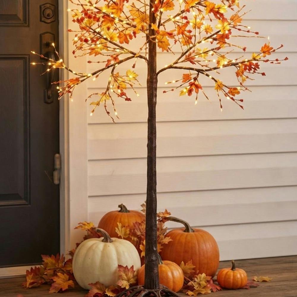 Garden Greatness 2.1m Harvest Illuminated Maple Leaf Tree