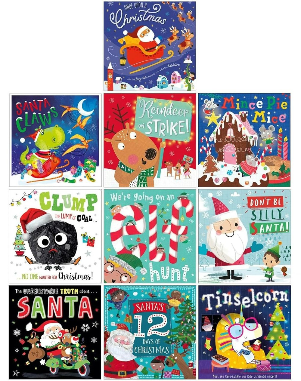 Christmas Storybook 10 Book Set (0-5 Years) Once Upon a Christmas, Reindeer on Strike & More