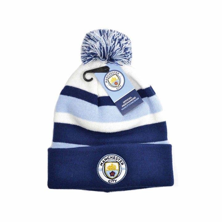 Manchester City FC Bobble Hat, Clothing Accessories, Sports, Gift