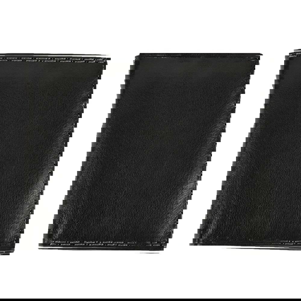 Eastern Counties Leather Mens Mark Trifold Wallet With Coin Pocket - Black