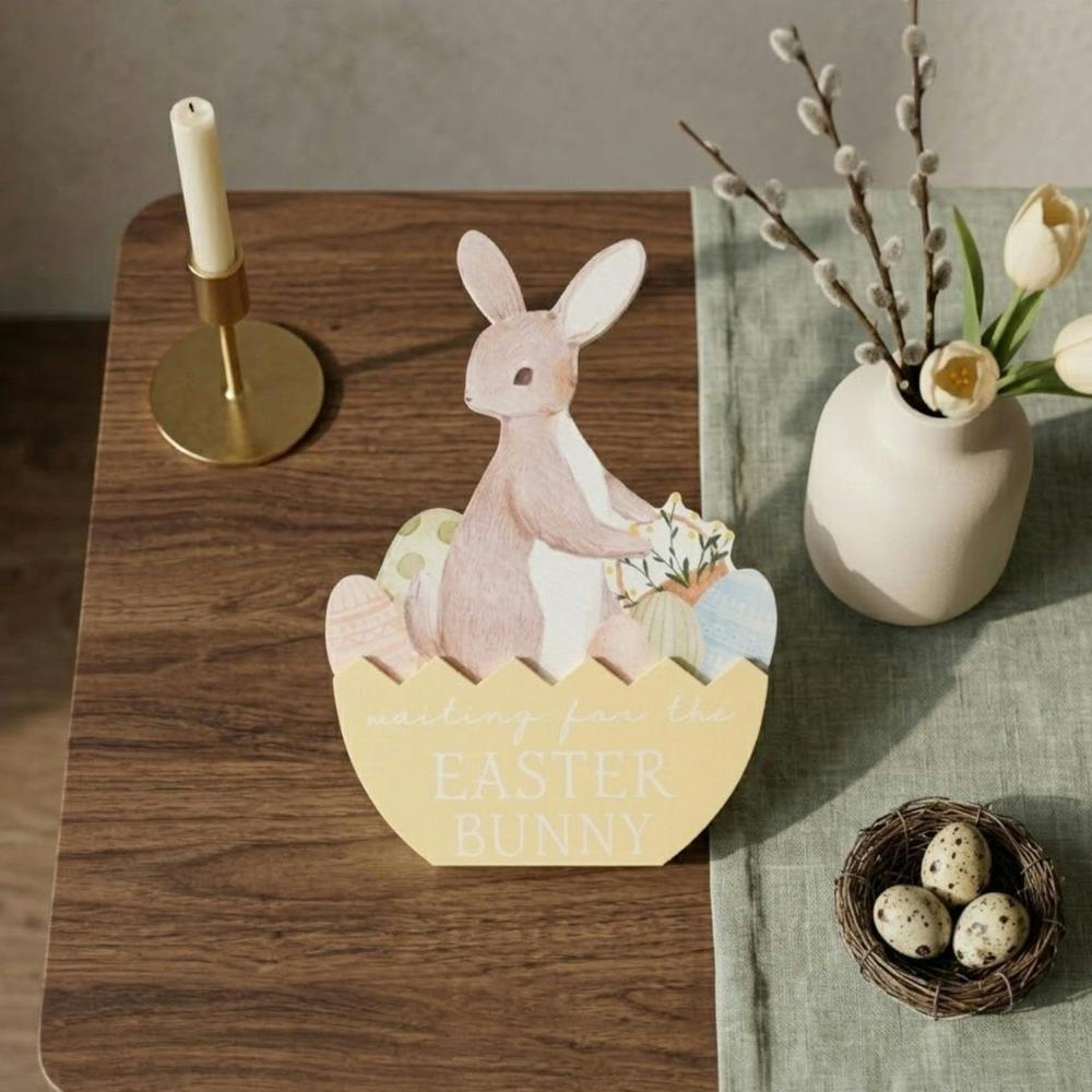 Garden Greatness Waiting For Easter Bunny Plaque