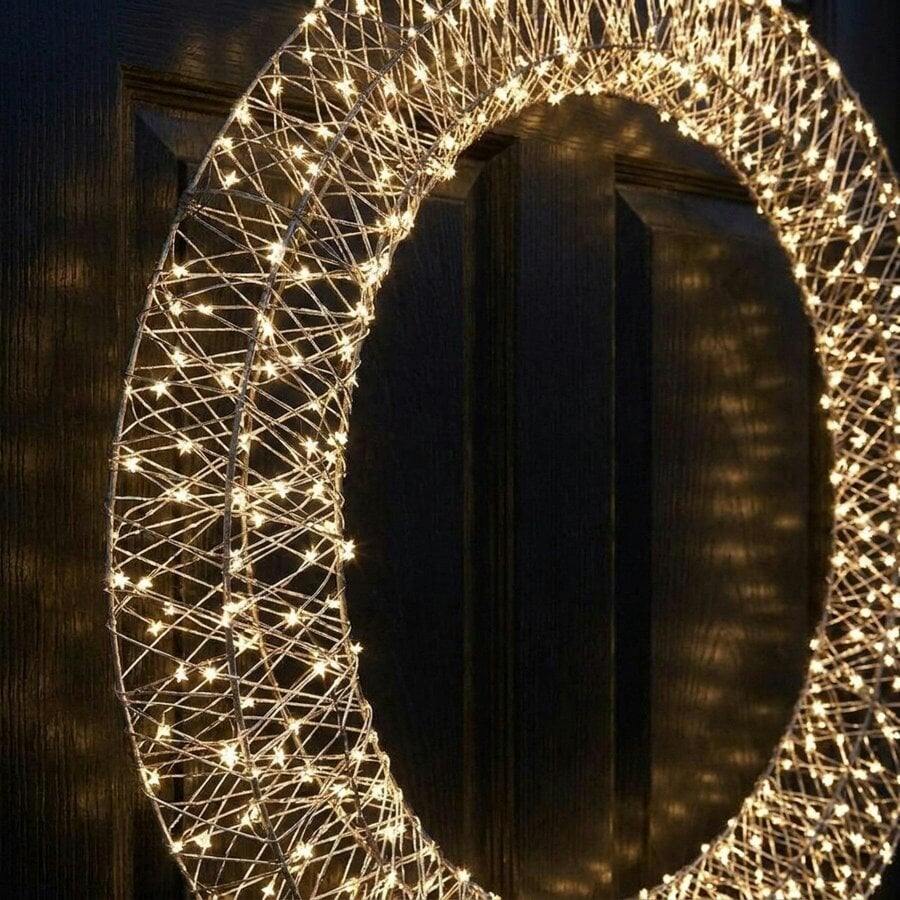 Garden Greatness LED Flat Back Decorative Wreath