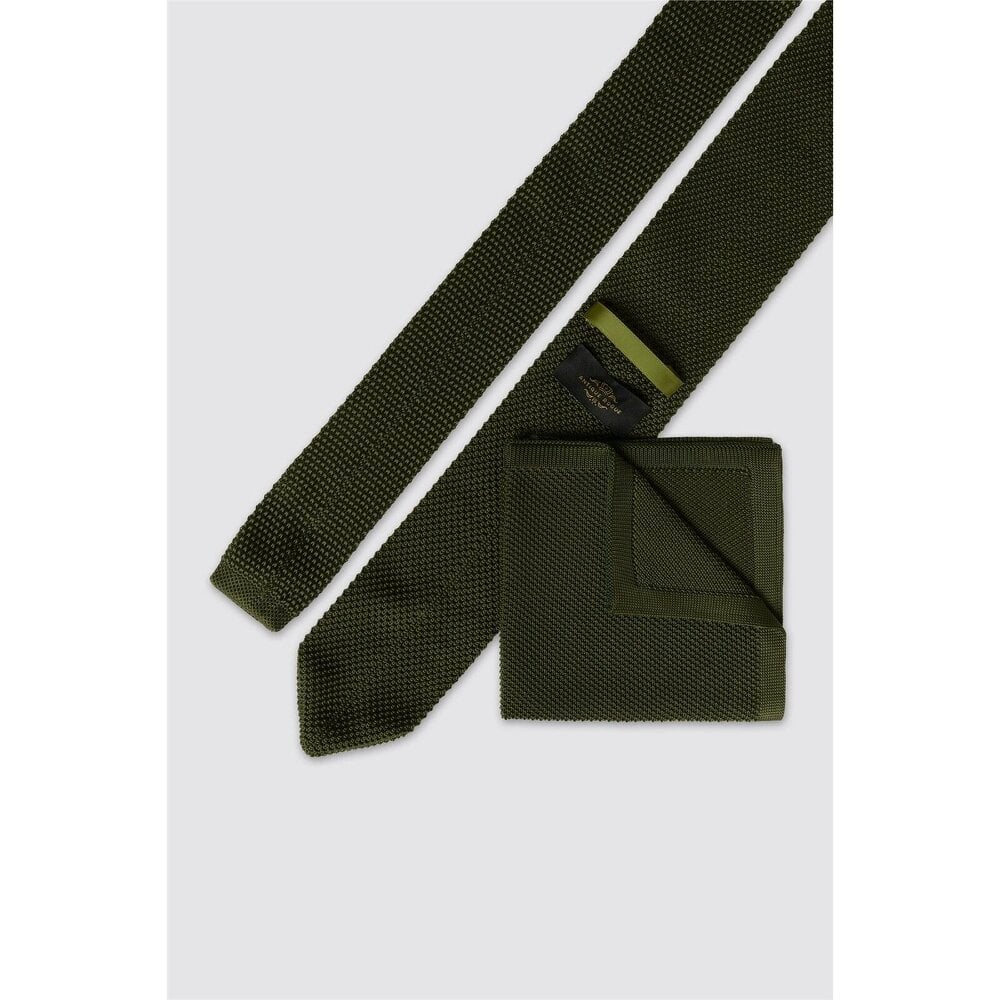 Antique Rogue Khaki Knitted Tie