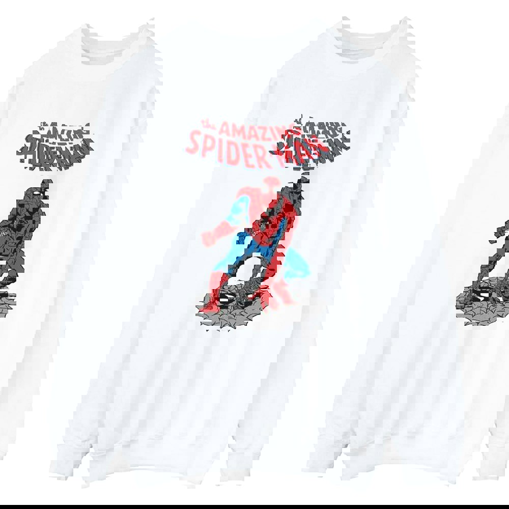 Marvel Boys The Amazing Spider-Man Sweatshirt - White