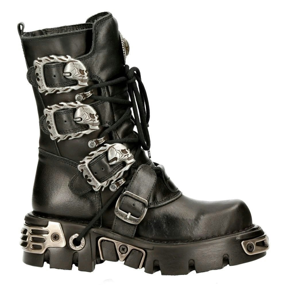 New Rock M391 S1 NEW ROCK Reactor Boots Goth Metallic | Rackhams