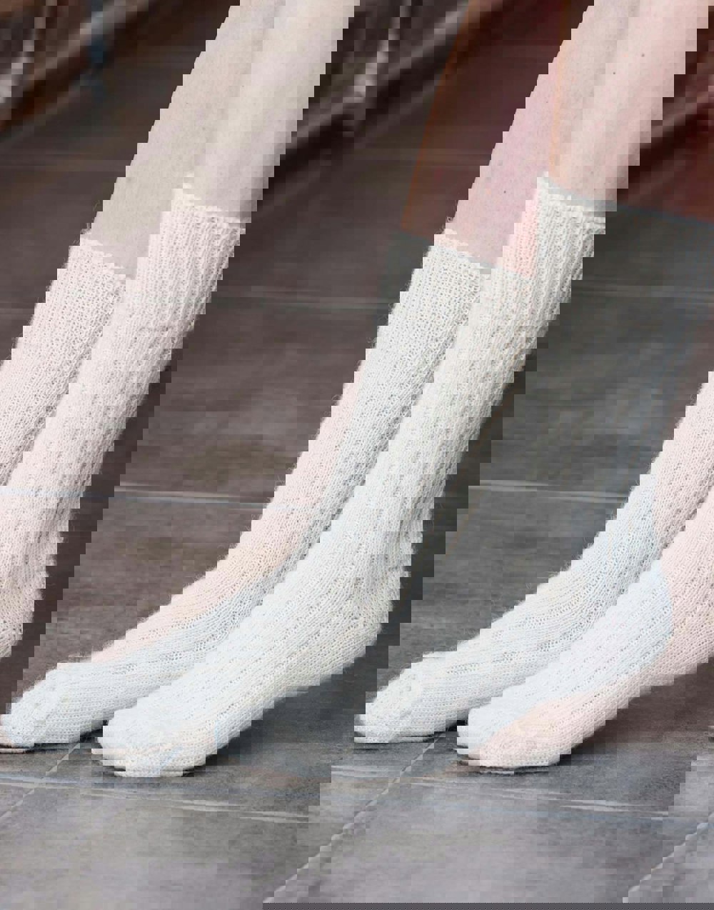 British Boxers Women's Alpaca Bed Socks – Cream