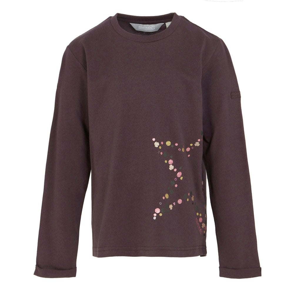 Regatta Childrens/Kids Wenbie III Star Long-Sleeved T-Shirt - Deep Plum