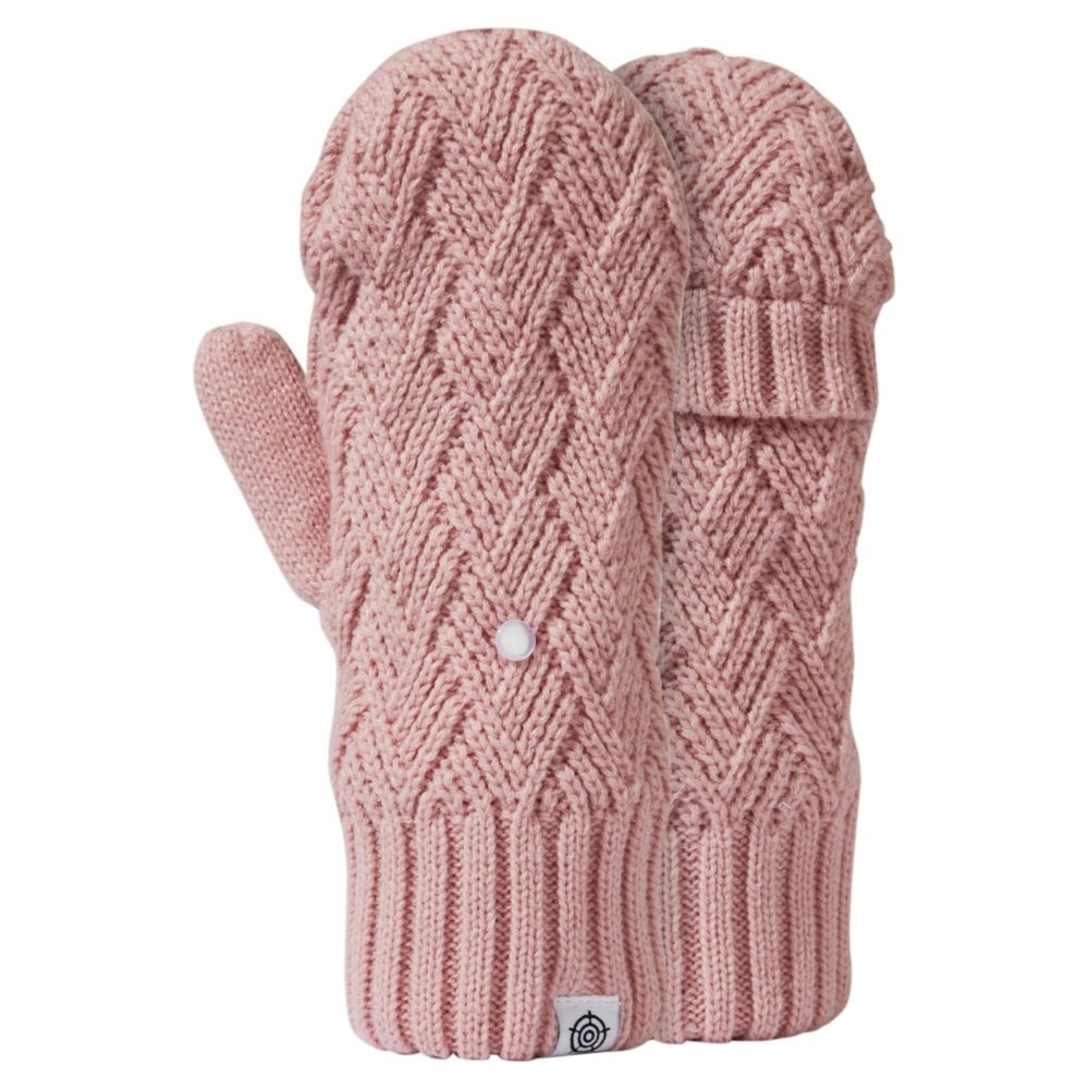 Tog24 Pink Adult Britton Lined Mittens - Candyfloss - Candyfloss - One Size