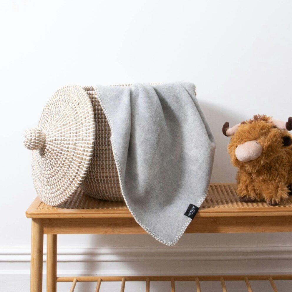 Highland Cow Baby Blanket - Pure Wool Pram & Cot Blanket 70 x 90cm