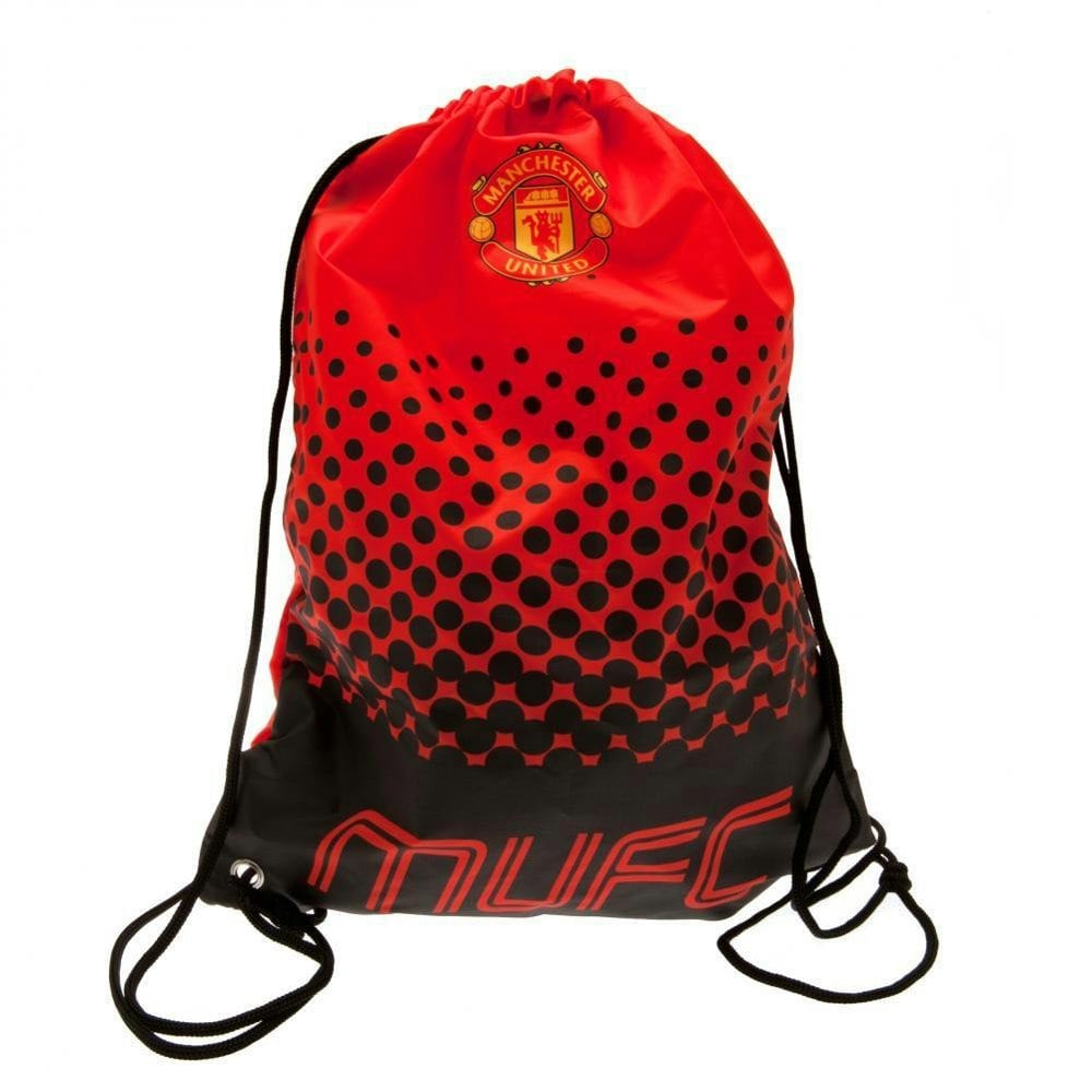 Manchester United FC Crest Drawstring Bag - Red/Black