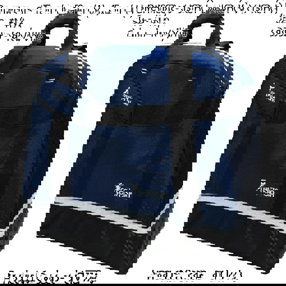47x23x36cm Players Twin Kit Bag - NAVY/WHITE 44L Boot/Shoe Compartment Football