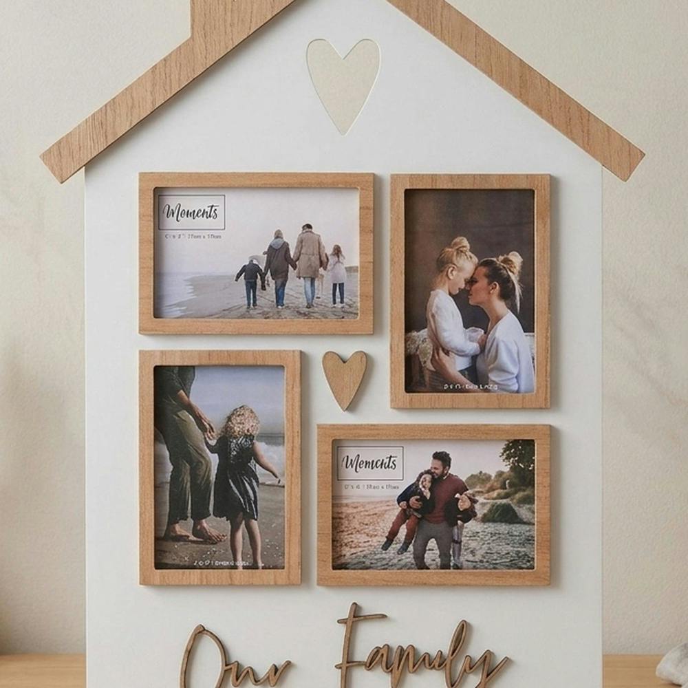 Garden Greatness House Shaped Collage Our Family Photo Frame