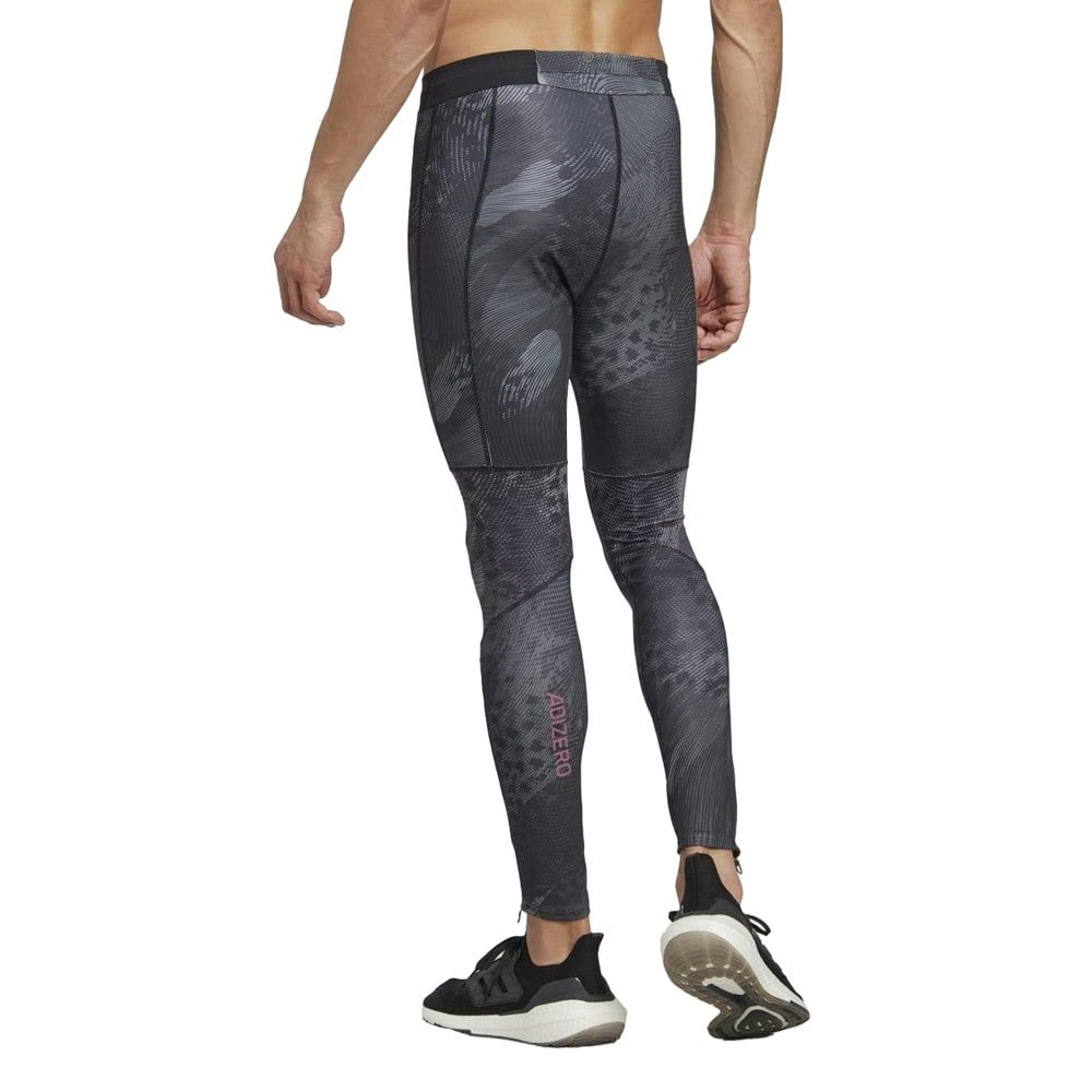 Adidas Mens Adizero Heat.Rdy Technology Long Leggings - Black/Grey