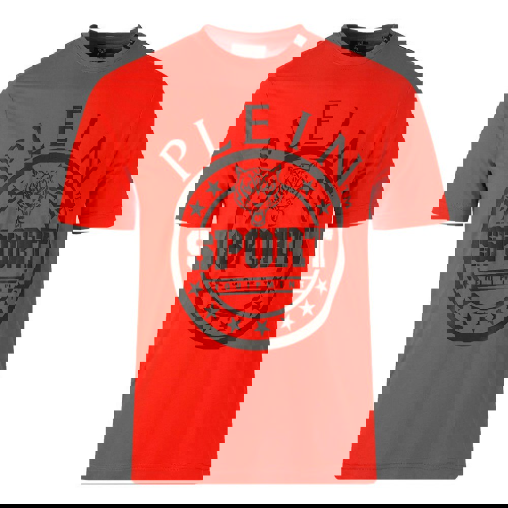 Plein Sport Large Circle Logo T-Shirt - Red