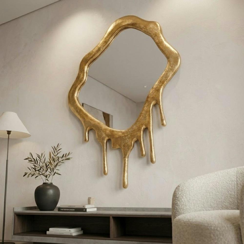 Garden Greatness Extra Large Gold Drip Aluminium Wall Mirror