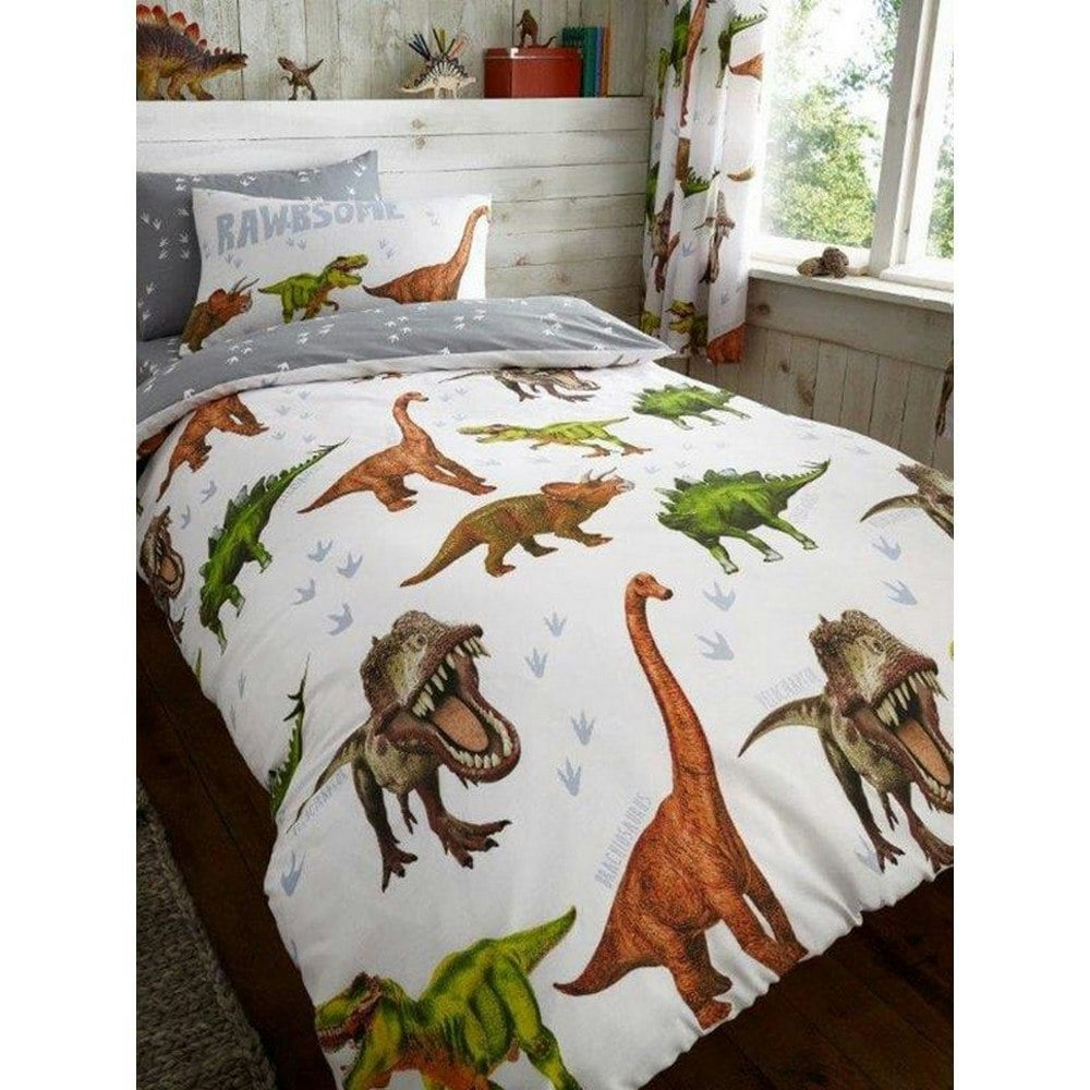 Generic Rawrsome Dinosaur Duvet Cover Set - Multicoloured