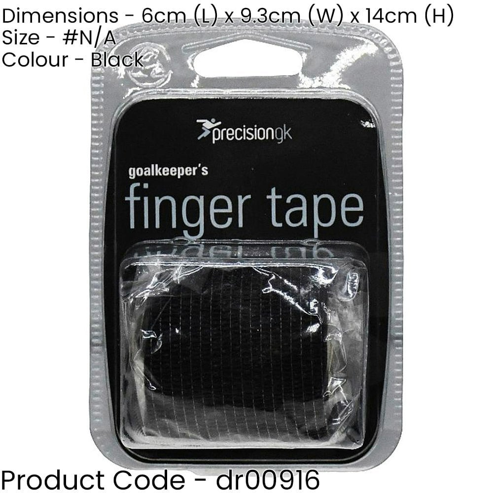 Goalkeeper Finger & Wrist Tape - BLACK Thumb & Joint Protection Support Football