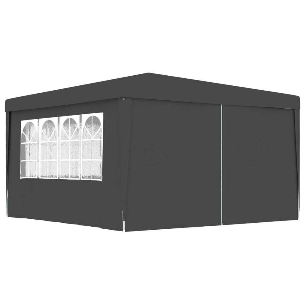 Berkfield Professional Party Tent with Side Walls 4x4 m Anthracite 90 g/m