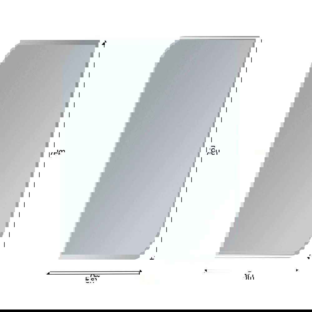 Showerdrape Islington Rectangular Wall Mounted Frameless Bevelled Edge Bathroom Mirror 70 x 50cm