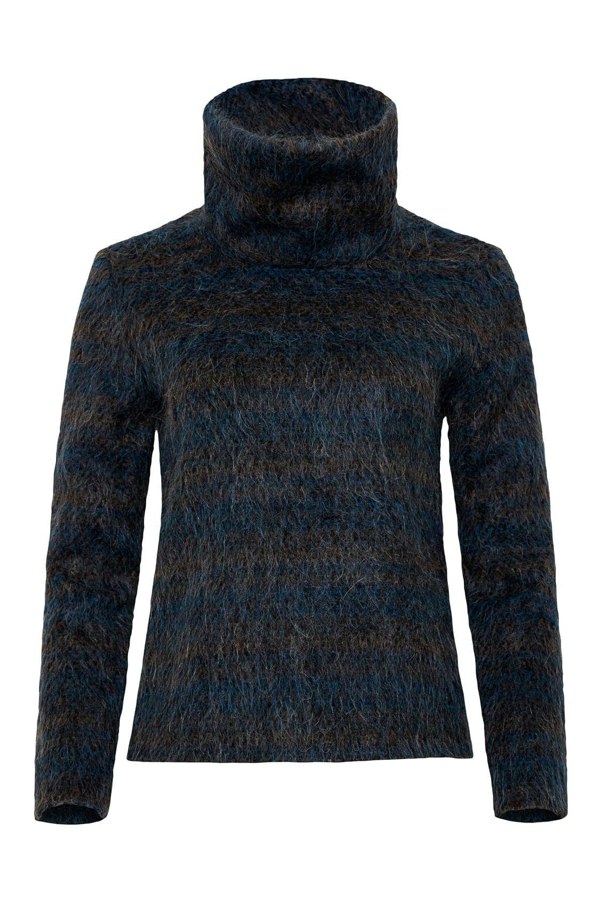 Bo Carter Agnes Roll Neck Wool Jumper - Storm