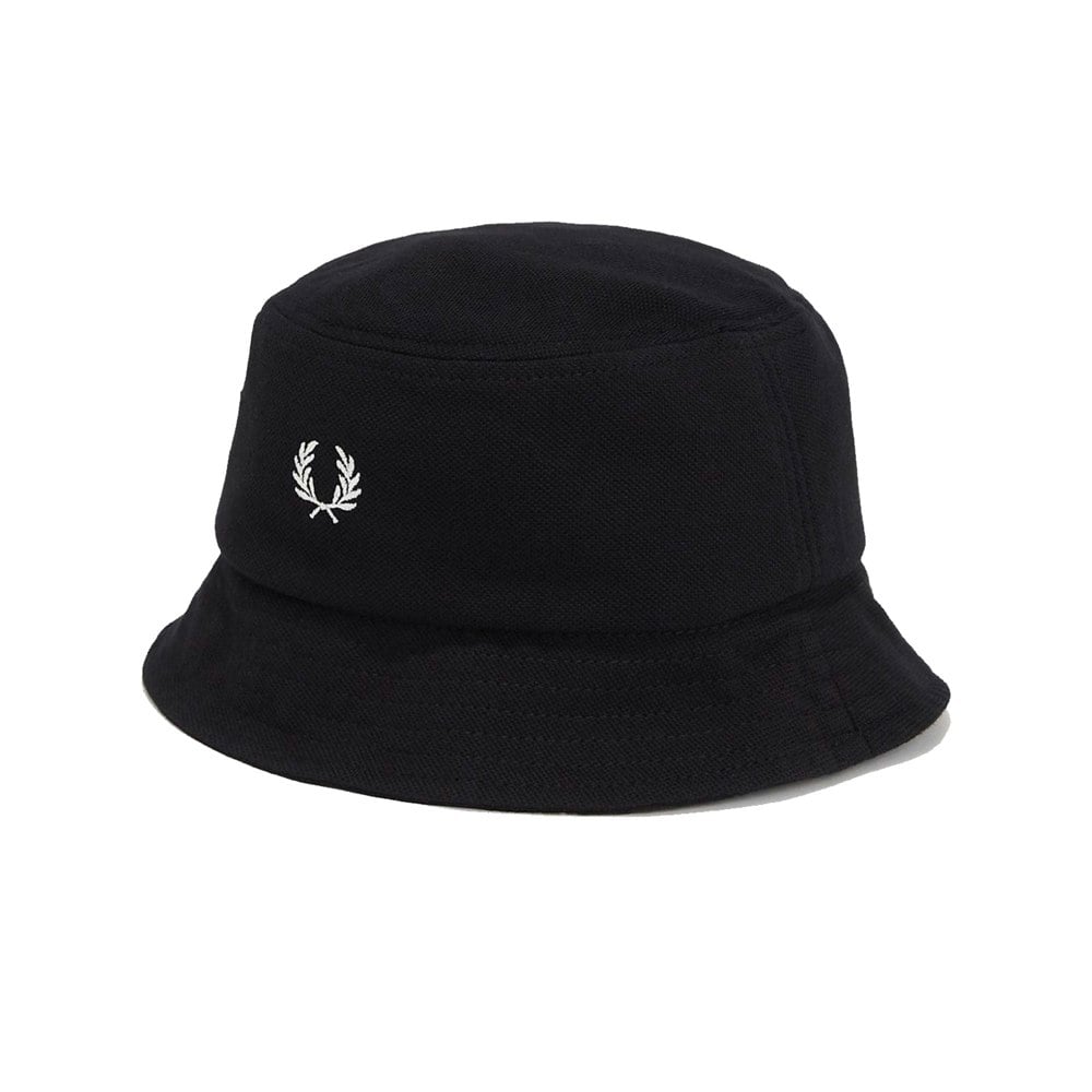 Fred Perry Classic Piqué Bucket Hat Black/Snow White