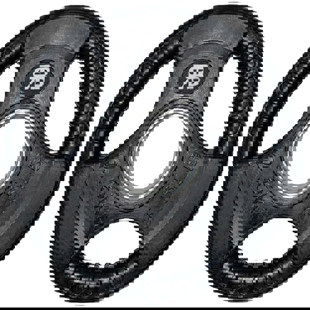 Where's That From 2.5kg Pair Olympic Cast Iron Tri Grip Weight Plates Set
