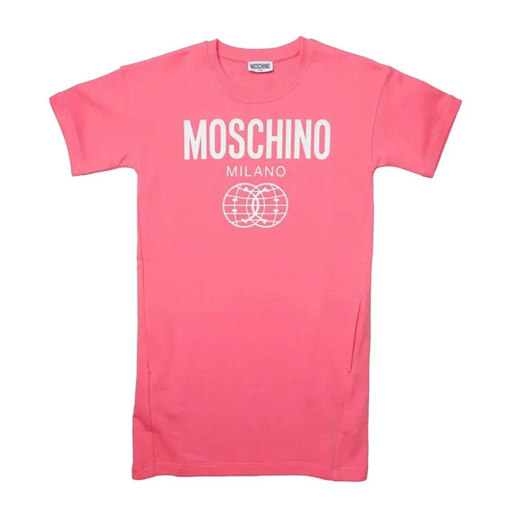 Moschino Girls Milano T-Shirt Dress - Pink