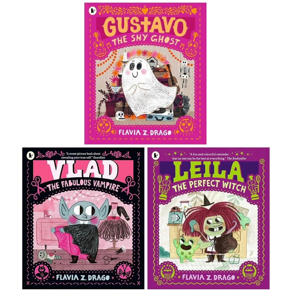 The World of Gustavo Series By Flavia Z. Drago 3 Books Collection Set (Gustavo-the Shy Ghost, Leila-the Perfect Witch & Vlad-the Fabulous Vampire)