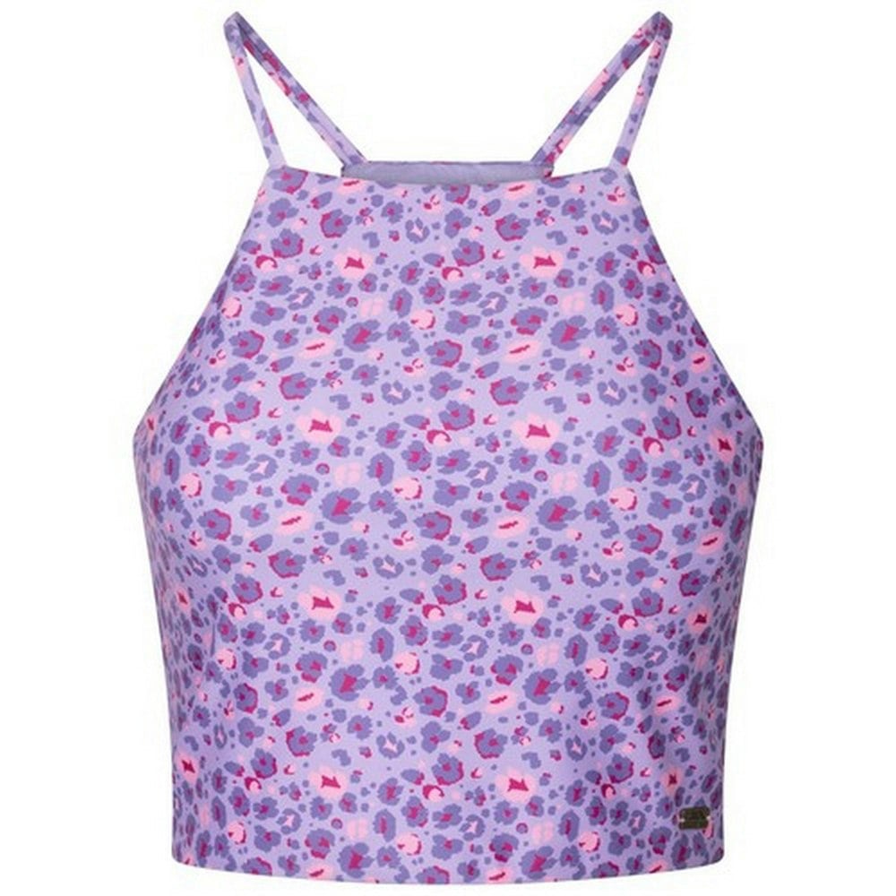 Trespass Womens/Ladies Harlow Leopard Print Swim Top - Gelsomino
