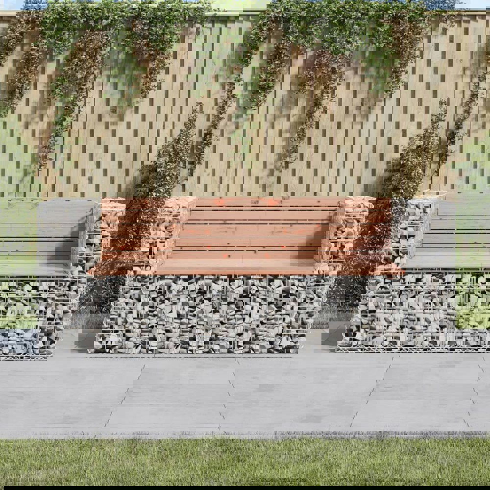 Berkfield Garden Bench Gabion Design 184x71x65.5 cm Solid Wood Douglas