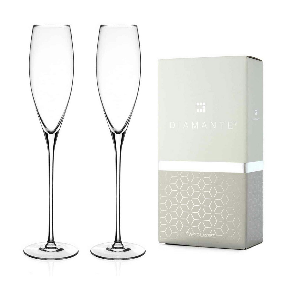 Diamante Elegance Champagne Flutes - Set of 2