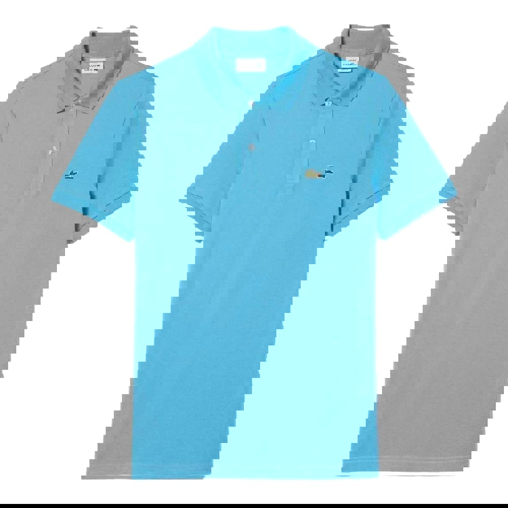 Lacoste Mens Pique Slim Polo Shirt - Blue