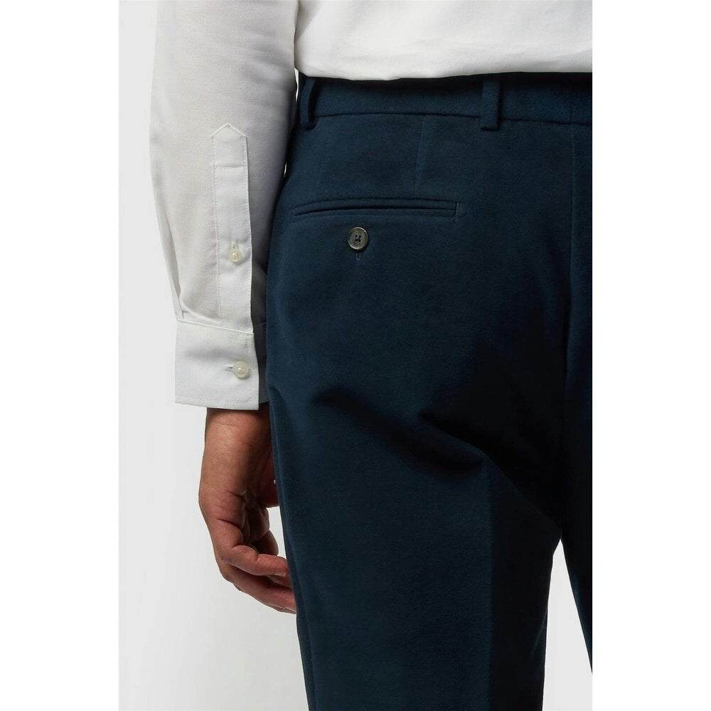 Ted Baker Tailored Fit Navy Moleskin Trousers