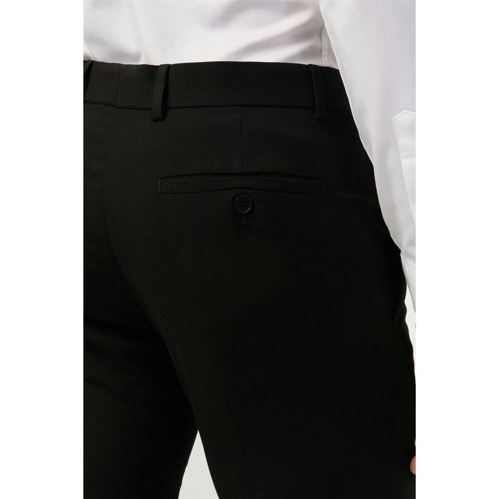 Limehaus Slim Fit Black Stretch Trousers