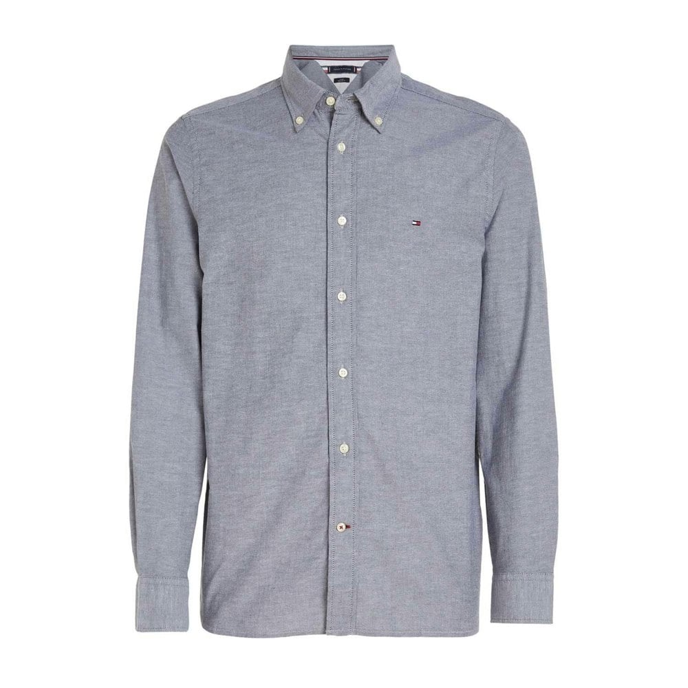 Tommy Hilfiger Mens Core 1985 Flex Oxford Shirt - Blue