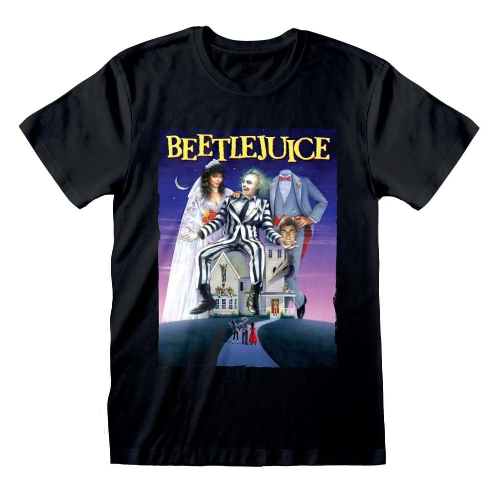 Beetlejuice Unisex Adult Logo T-Shirt - Black