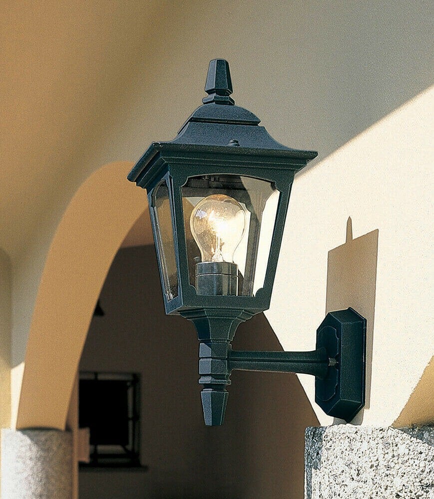 Outdoor IP44 Wall Light Sconce Black LED E27 100W Bulb External d00313 Loops