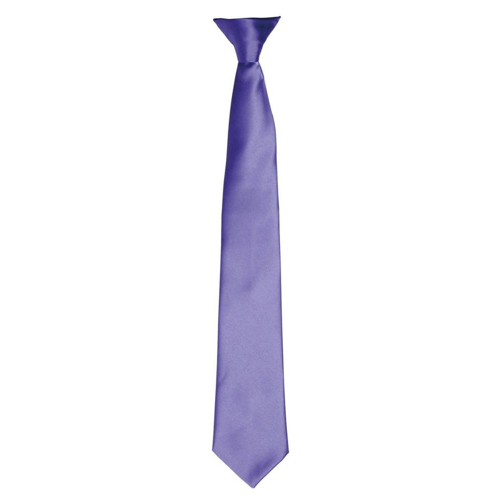 Premier Unisex Adult Satin Tie - Purple - Purple - One Size
