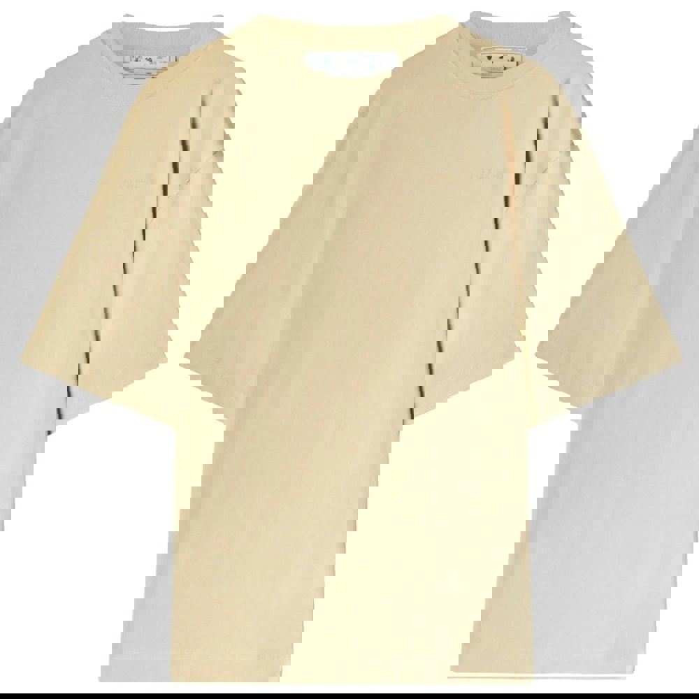 Off-White Scribble Carry Over Skate Fit Ivory Beige T-Shirt XS