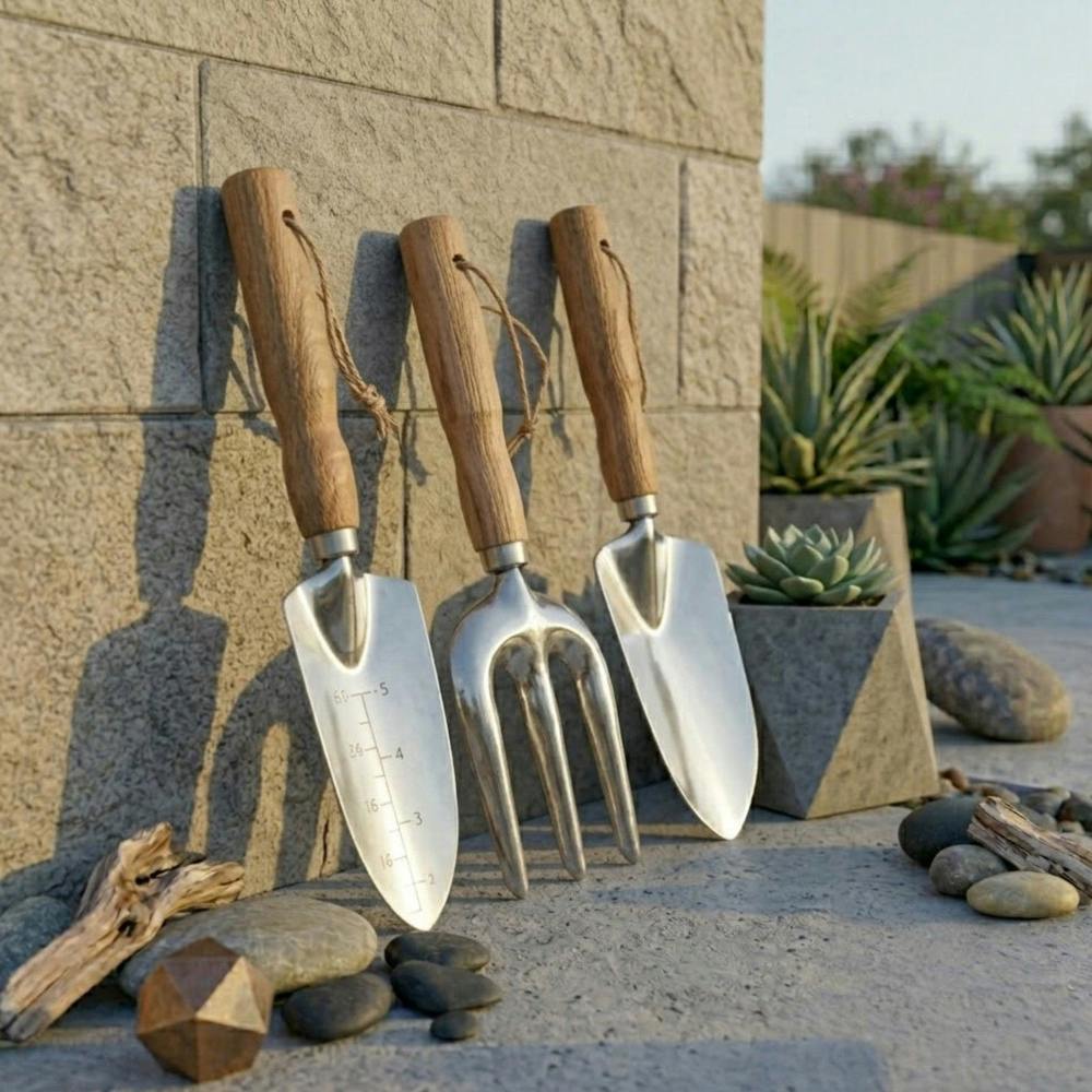 Garden Greatness Rustic Metal Garden Hand Tools Set of 3