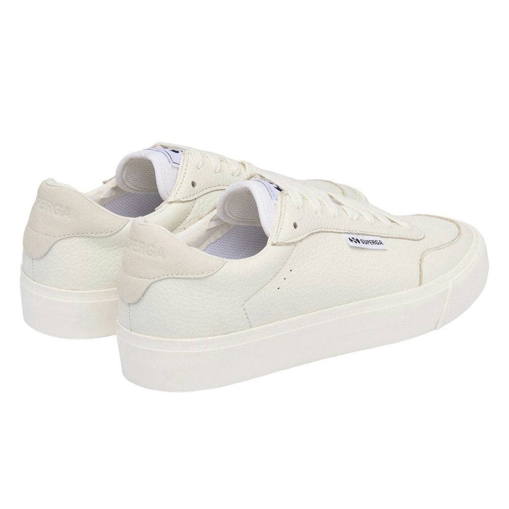 Superga Unisex Adult 2843 Leather Court Trainers - White/Avorio