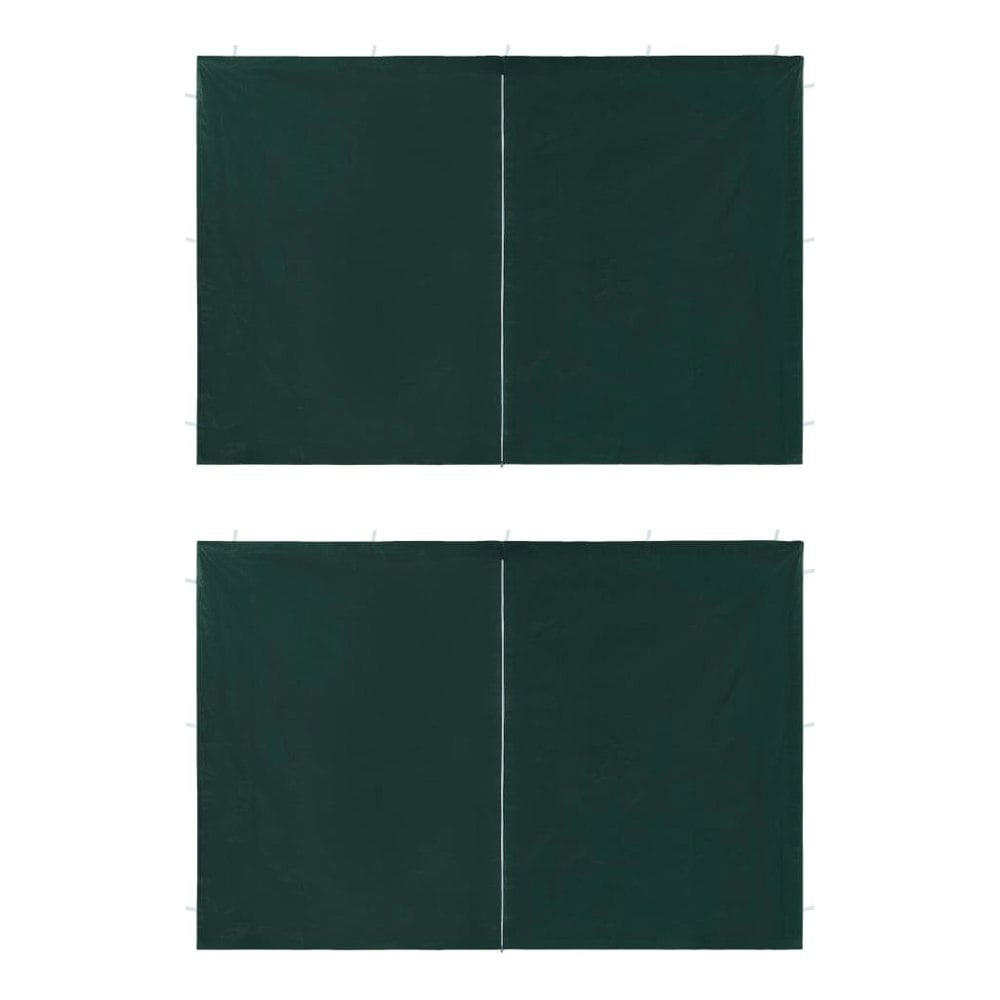 Berkfield Party Tent Sidewall 2 pcs with Zipper PE Green