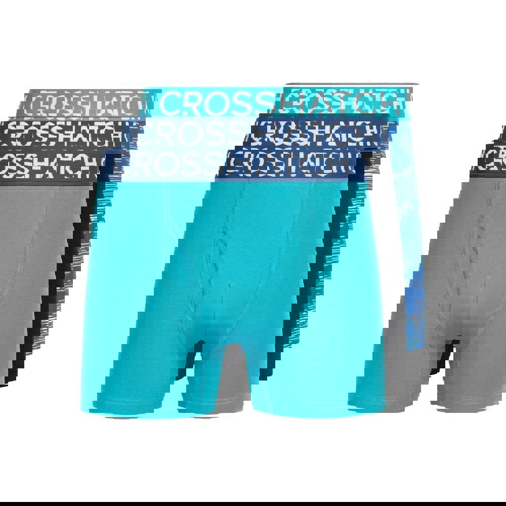 Crosshatch Mens Payso Boxer Shorts (Pack of 3) - Teal