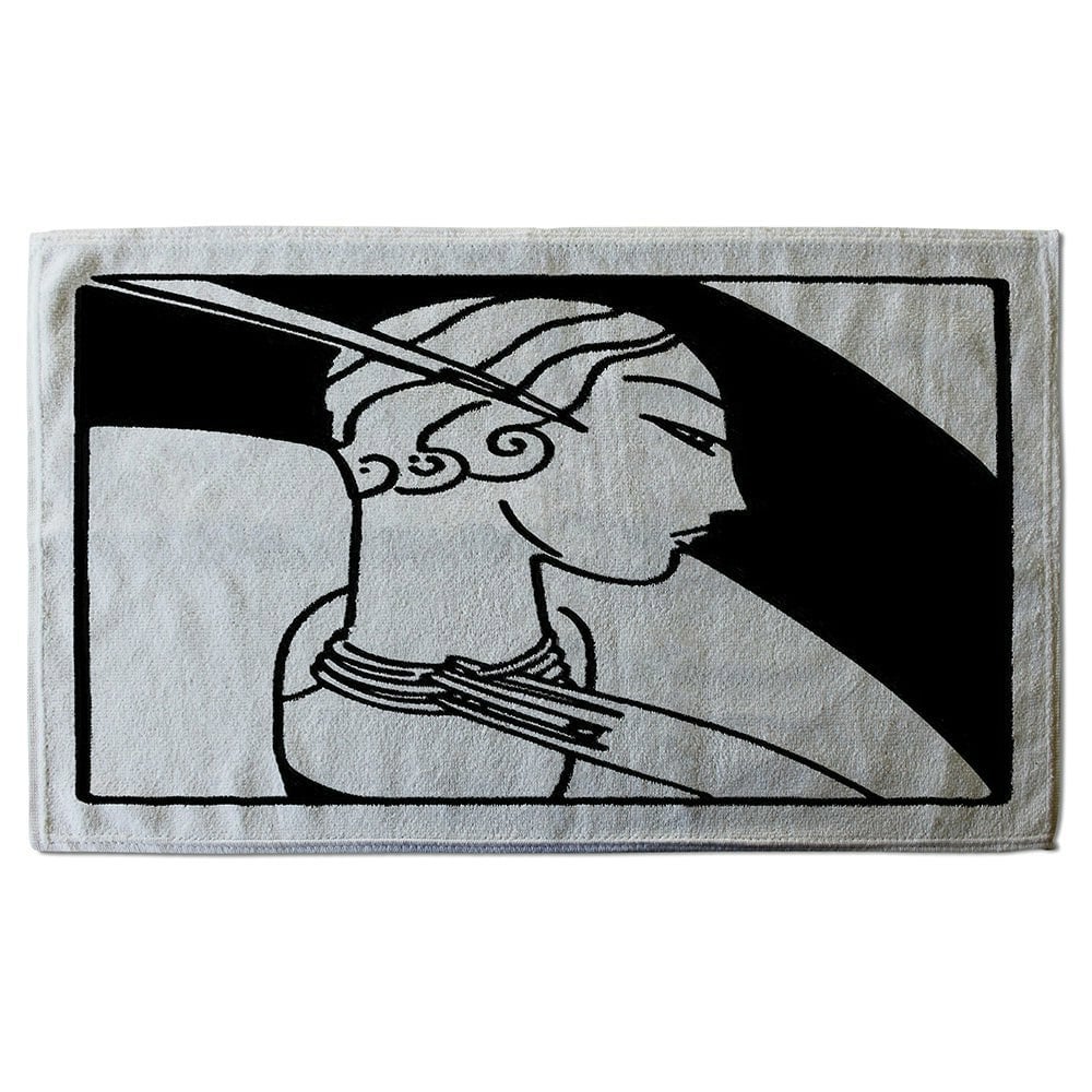 Benjamin Tate Design Art Deco Woman (Bath Towel)