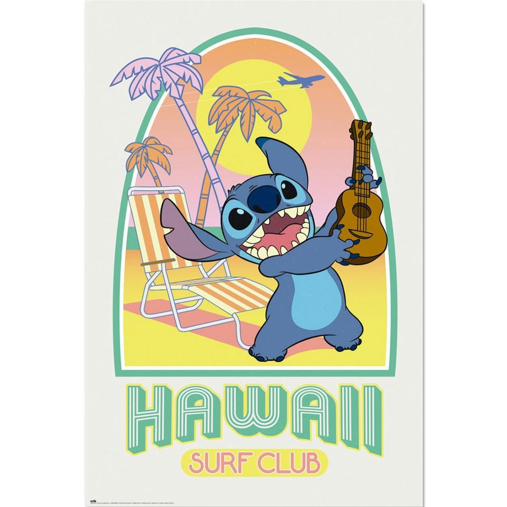 Lilo & Stitch Hawaii Poster - Multicoloured