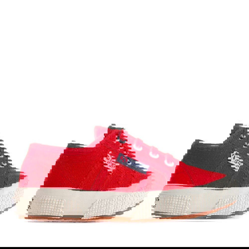 Superga Childrens/Kids 2750 Jcot Leather Trainers - Red