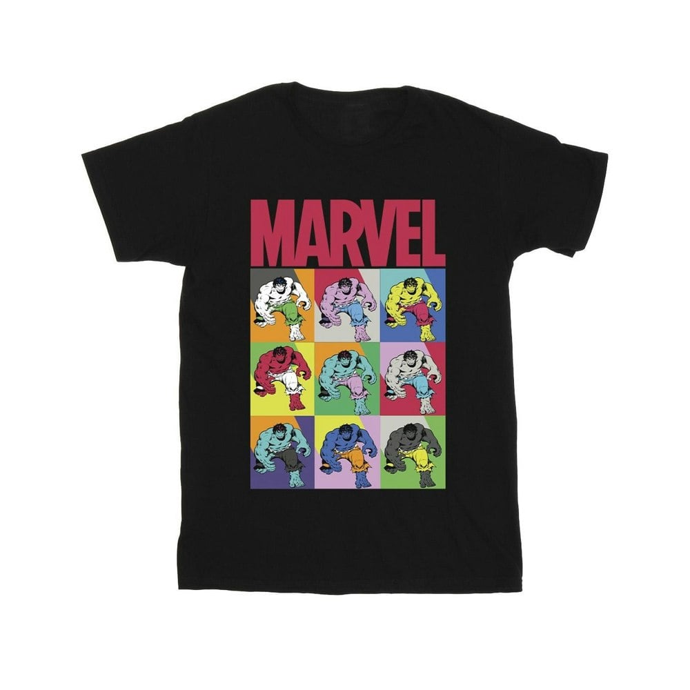 Marvel Mens Hulk Pop Art T-Shirt - Black