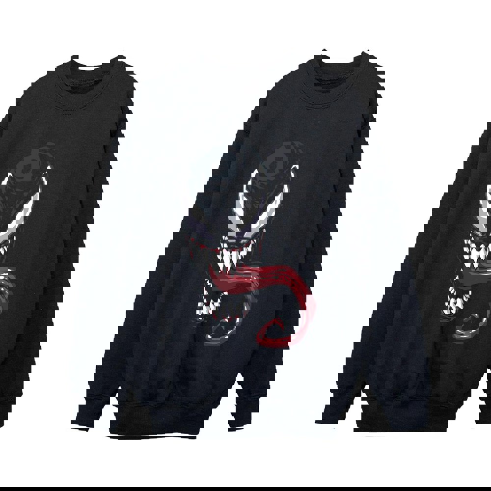Marvel Boys Venom Face Sweatshirt - Black