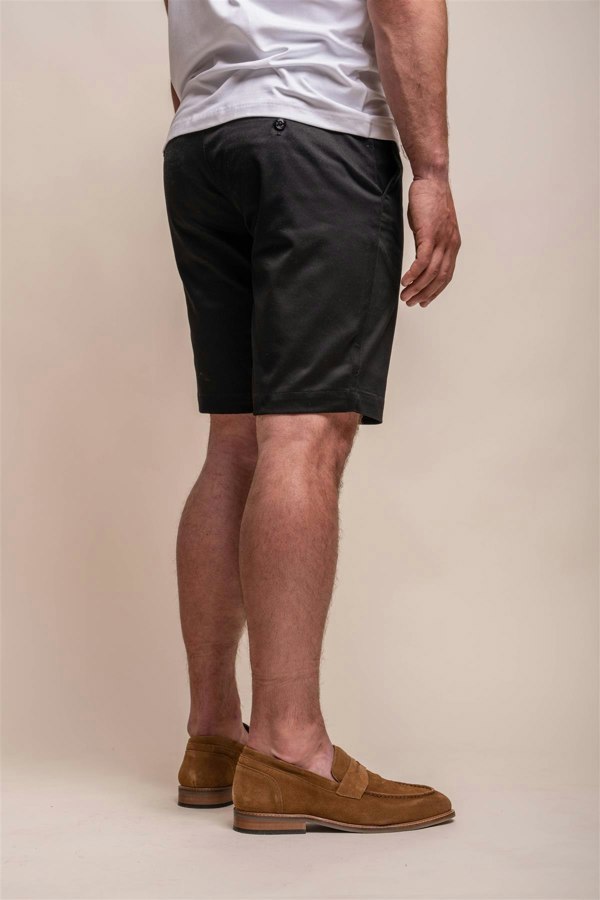 Dakota black chino shorts back